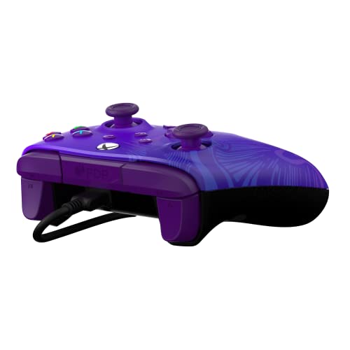 PDP Gaming REMATCH Advanced Wired Controller Licensed for Xbox Series X|S/Xbox One/PC, Customizable, App Supported - Purple Fade