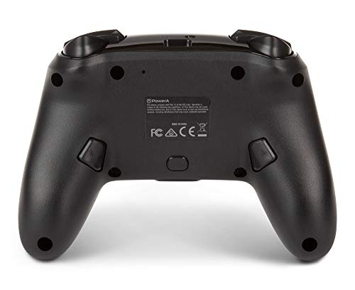 PowerA Enhanced Nintendo Switch Controller Wireless - Black, Rechargeable Pro Controller for Switch, Immersive Motion Control and Advanced Gaming Buttons