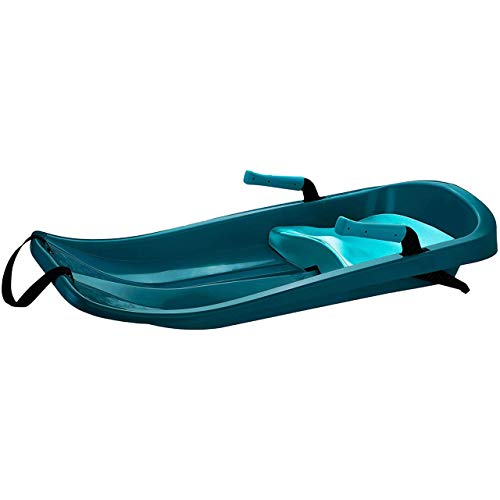 Gizmo Riders Tron Snow Sleds for Kids - Toboggan Sled, Bobsled, Durable Plastic Sled with Hand Brakes, Tow Strap, Anti-Slip Seat, Lightweight, Outdoor Toys, Snow Toys, Ages 3+, Up to 120 lbs