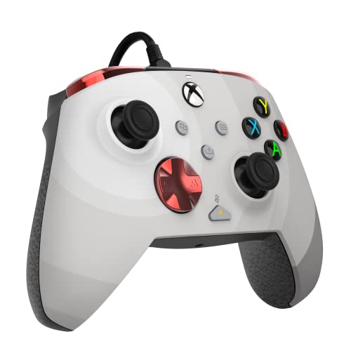 PDP Gaming REMATCH Advanced Wired Controller Licensed for Xbox Series X|S/Xbox One/PC, Customizable, App Supported - Radial White