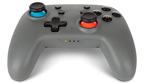 PowerA Nano Enhanced Wireless Controller for Nintendo Switch - Grey-Neon, Works with Nintendo Switch Lite, Bluetooth Controller, Gamepad, Compact, Smaller, Rechargeable, Portable - Nintendo Switch