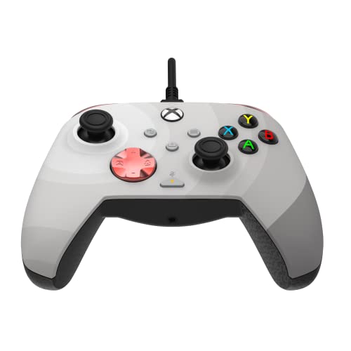PDP Gaming REMATCH Advanced Wired Controller Licensed for Xbox Series X|S/Xbox One/PC, Customizable, App Supported - Radial White