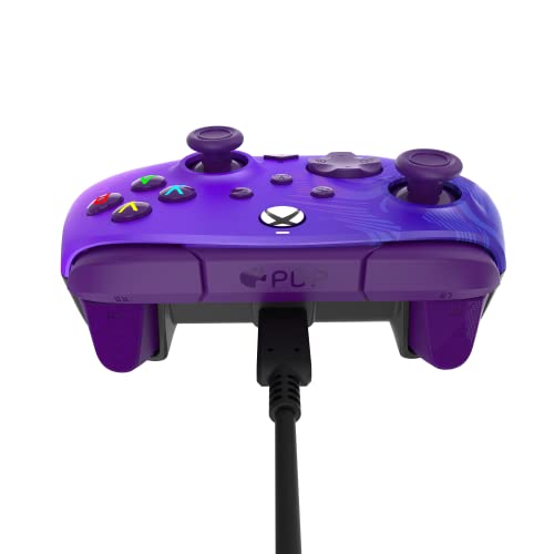 PDP Gaming REMATCH Advanced Wired Controller Licensed for Xbox Series X|S/Xbox One/PC, Customizable, App Supported - Purple Fade