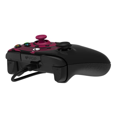 PDP Gaming REMATCH Advanced Wired Controller Licensed for Xbox Series X|S/Xbox One/PC, Customizable, App Supported - Ruby Swirl (Amazon Exclusive)