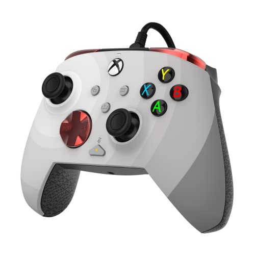 PDP Gaming REMATCH Advanced Wired Controller Licensed for Xbox Series X|S/Xbox One/PC, Customizable, App Supported - Radial White