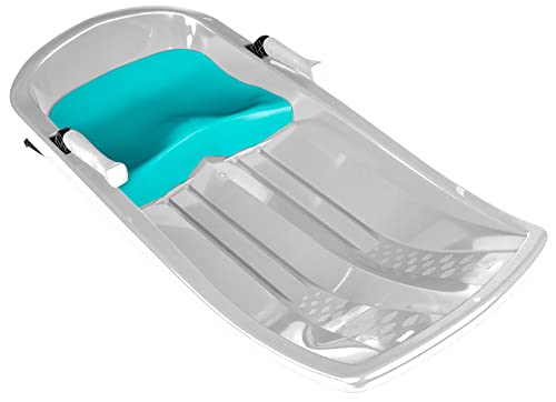 Gizmo Riders Tron Snow Sleds for Kids - Toboggan Sled, Bobsled, Durable Plastic Sled with Hand Brakes, Tow Strap, Anti-Slip Seat, Lightweight, Outdoor Toys, Snow Toys, Ages 3+, Up to 120 lbs