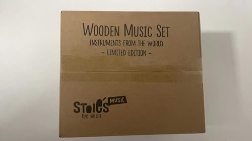 Stoie’s International Wooden Music Set, Percussion Kids Musical Instruments, Montessori Unique Play Toddler Musical Instruments for Kids Ages 3, 5, 9, 12- Baby Musical Toys, Baby Musical Instruments