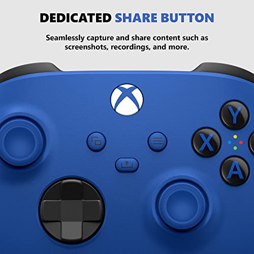 Xbox Core Wireless Controller – Shock Blue – Xbox Series X|S, Xbox One, and Windows Devices