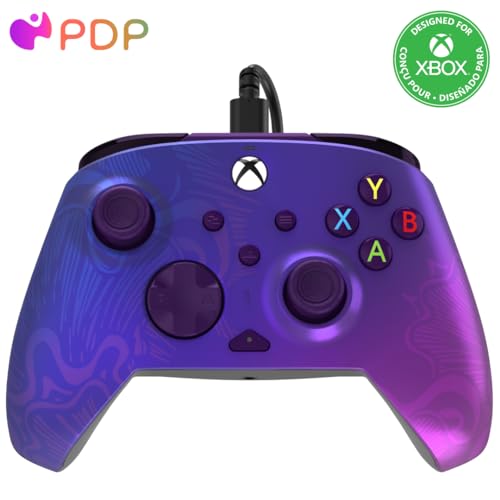 PDP Gaming REMATCH Advanced Wired Controller Licensed for Xbox Series X|S/Xbox One/PC, Customizable, App Supported - Purple Fade