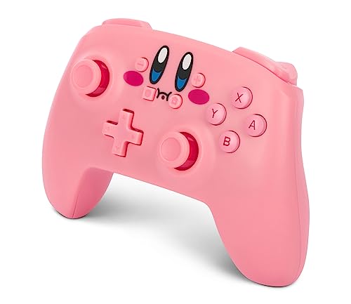PowerA Wireless Nintendo Switch Controller - Kirby, AA Battery Powered (Battery Included), Nintendo Switch Pro Controller, Mappable Gaming Buttons, Officially Licensed by Nintendo