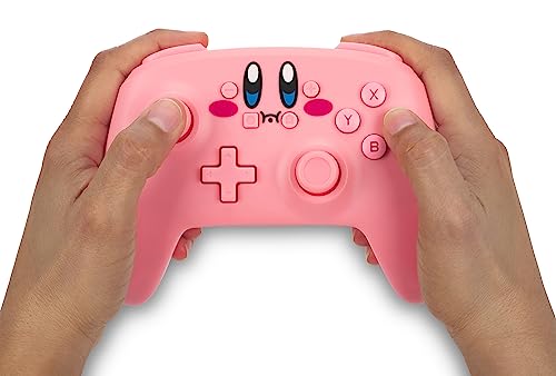 PowerA Wireless Nintendo Switch Controller - Kirby, AA Battery Powered (Battery Included), Nintendo Switch Pro Controller, Mappable Gaming Buttons, Officially Licensed by Nintendo