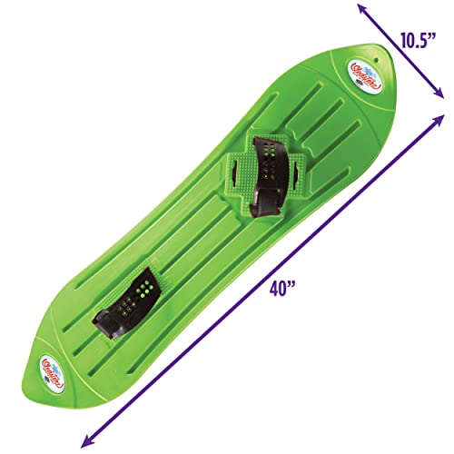 The Original Sledsterz Kids' Snowboard by Geospace in Green