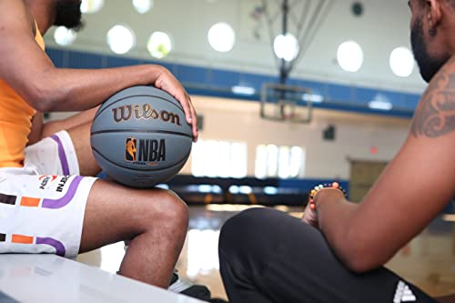 WILSON NBA Forge Series Indoor/Outdoor Basketball - Forge, Crimson, Size 5-27.5"