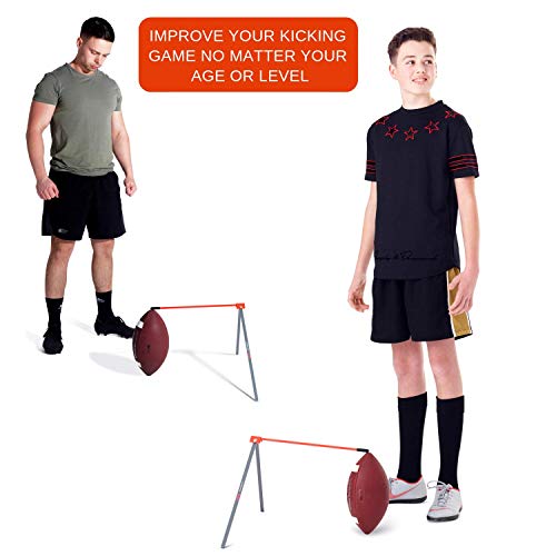 Trailblaze Football Kicking Tee True Strike Pro | Football Kicking Stand | Football Tee Holder Compatible for All Ball Sizes | Super Strong Portable Football Field Goal Stand with Improvement Tracker