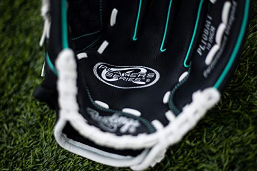Rawlings | PLAYERS Series T-Ball & Youth Baseball Glove | Right Hand Throw | 10" | Black/Mint/White