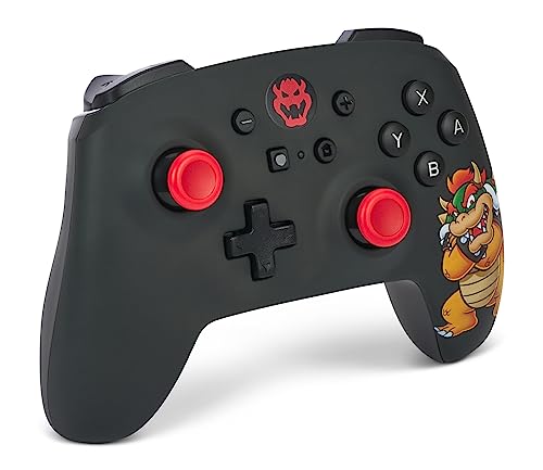 PowerA Wireless Nintendo Switch Controller - King Bowser, AA Battery Powered (Battery Included), Nintendo Switch Pro Controller, Mappable Gaming Buttons, Officially Licensed by Nintendo
