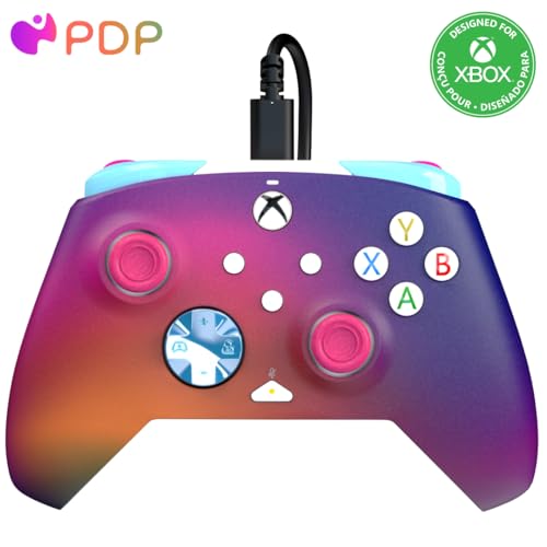 PDP Gaming REMATCH Advanced Wired Controller Licensed for Xbox Series X|S/Xbox One/PC, Customizable, App Supported - Pink Australian Opal (Amazon Exclusive)