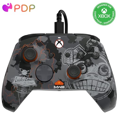 PDP REMATCH GLOW Wired Xbox Controller, Licensed by Microsoft for Xbox, Monkey Bomb Call of Duty