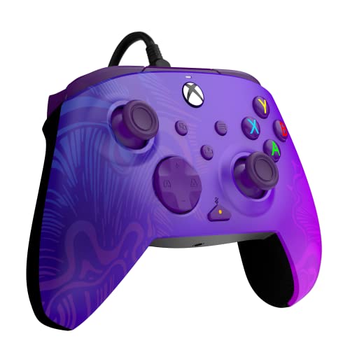 PDP Gaming REMATCH Advanced Wired Controller Licensed for Xbox Series X|S/Xbox One/PC, Customizable, App Supported - Purple Fade