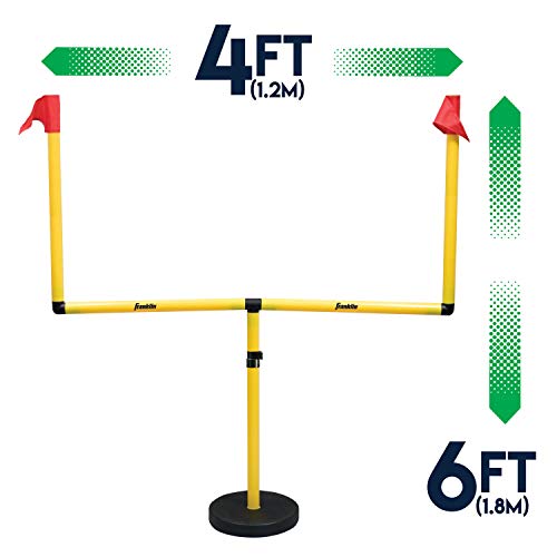 Franklin Sports Youth Football Goal-Post Set — Kids’ Football Goal Post with Mini Football — Fun Football Goal for All Ages — Easy Assembly — Adjustable Height — Weighted Base