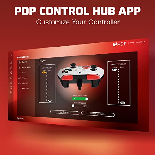 PDP Gaming REMATCH Advanced Wired Controller Licensed for Xbox Series X|S/Xbox One/PC, Customizable, App Supported - Radial White