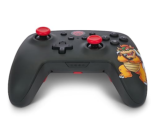 PowerA Wireless Nintendo Switch Controller - King Bowser, AA Battery Powered (Battery Included), Nintendo Switch Pro Controller, Mappable Gaming Buttons, Officially Licensed by Nintendo