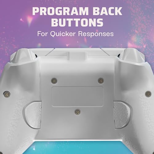 PDP Gaming REMATCH Advanced Wired Controller Licensed for Xbox Series X|S/Xbox One/PC, Customizable, App Supported - Frosted Diamond (Amazon Exclusive)