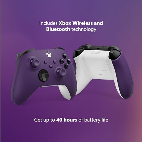 Microsoft Xbox Wireless Controller Astral Purple - Wireless & Bluetooth Connectivity - New Hybrid D-Pad - New Share Button - Featuring Textured Grip - Easily Pair & Switch Between Devices