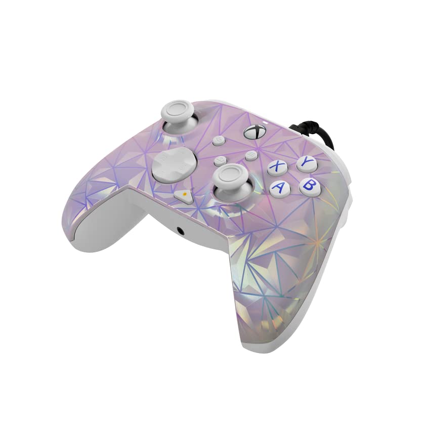 PDP Gaming REMATCH Advanced Wired Controller Licensed for Xbox Series X|S/Xbox One/PC, Customizable, App Supported - Frosted Diamond (Amazon Exclusive)