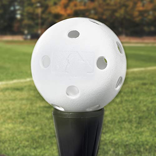 Franklin Sports Plastic Baseballs - MLB - Includes 8 Balls for Batting Practice or Backyard Baseball Play - Replacement Balls – 70mm Official Baseball Size - White