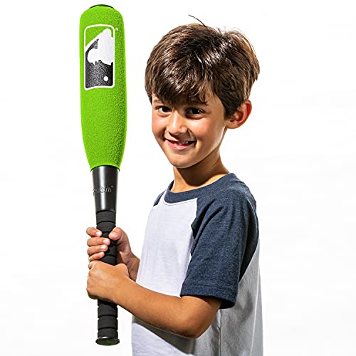 Franklin Sports MLB Kids Foam Baseball Bat + Ball Set - Jumbo Oversize Tball + Baseball Bat + Foam Ball for Kids + Toddlers - Green - 24"