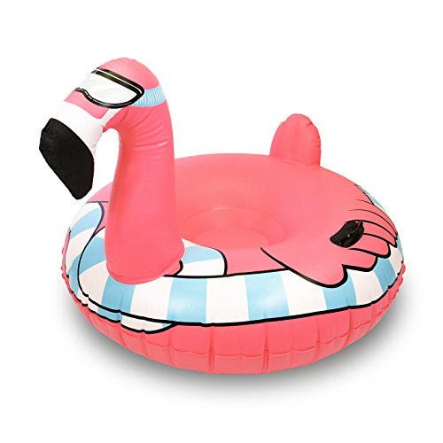 GoFloats Winter Snow Tube - Inflatable Sled for Kids and Adults (Choose from Unicorn, Disney's Frozen, Ice Dragon, Polar Bear, Penguin, Flamingo)