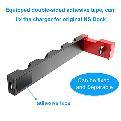 FYOUNG Charger for Switch &Switch OLED Joy Cons Controllers, Charging Dock Base Station for Nintendo Switch Joycons with Indicator, Charger Station Stand for Joy Cons