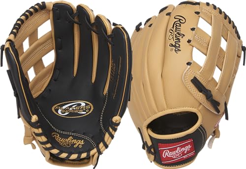 Rawlings | PLAYERS Series T-Ball & Youth Baseball Glove | Right Hand Throw | 11.5" | Camel/Black
