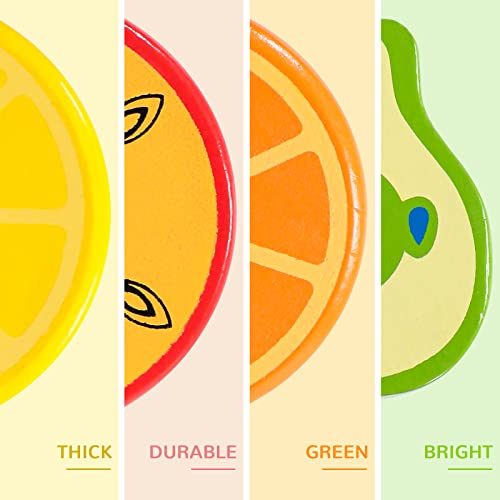 Wooden Play Food Sets for Toddlers Kitchen Accessories Cutting Montessori Toys for 2 Year Old Kids Pretend Play Fake Fruit Vegetable Toddler Toys 2-3 4 Years Girls Boys Christmas Birthday Gifts