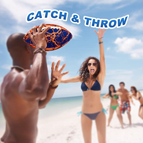 Jasonwell Pool Beach Water Football - 2 Pack Waterproof Football Strong Grip Fun Water Toys Games for Swimming Pool Beach Lake Park Backyard Outdoor Play for Kids Children Teens Adults Family