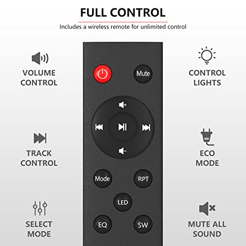 SPKPAL 2.1 Bluetooth Computer Speakers with Subwoofer,Gaming Speakers Home Theater System,AC Powered Dynamic RGB Light for PC,TV,CD Player,Movie,Party, Black (S702)