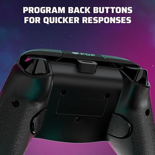 PDP Gaming REMATCH GLOW Advanced Wired Controller Licensed for Xbox Series X|S/Xbox One/PC, Customizable, App Supported - Space Dust (Glow in the Dark)