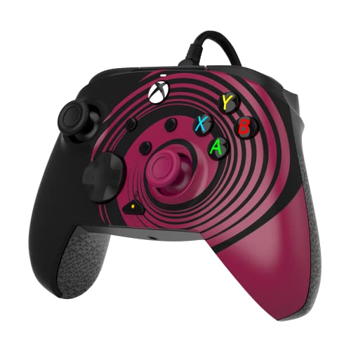 PDP Gaming REMATCH Advanced Wired Controller Licensed for Xbox Series X|S/Xbox One/PC, Customizable, App Supported - Ruby Swirl (Amazon Exclusive)
