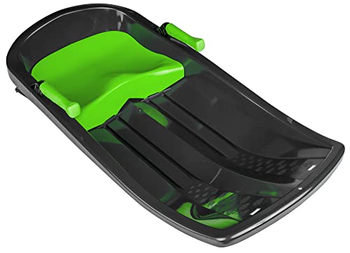 Gizmo Riders Tron Snow Sleds for Kids - Toboggan Sled, Bobsled, Durable Plastic Sled with Hand Brakes, Tow Strap, Anti-Slip Seat, Lightweight, Outdoor Toys, Snow Toys, Ages 3+, Up to 120 lbs