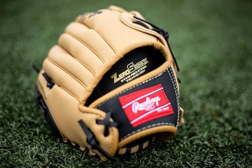 Rawlings | PLAYERS Series T-Ball & Youth Baseball Glove | Right Hand Throw | 11.5" | Camel/Black
