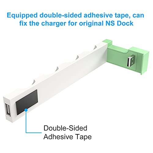 FYOUNG Charging Station for Switch Joy Cons Controllers, Charging Dock Base Station for Switch Joycons with Indicator, Charger Station Stand for Joy Cons- White