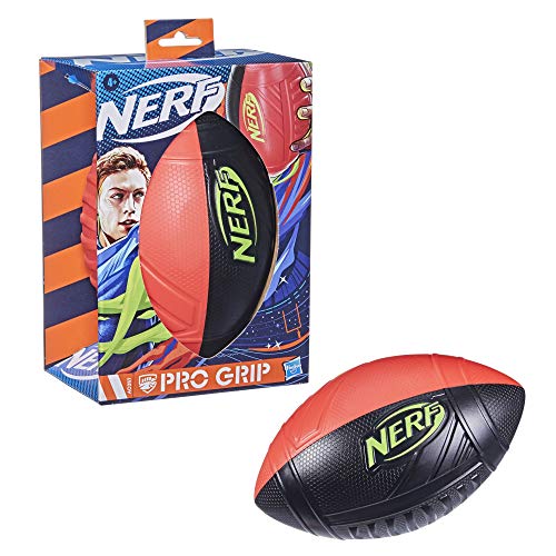 Nerf Pro Grip Football, Red, Classic Foam Ball, Easy to Catch & Throw, Nerf Balls for Kids, Kids Sports Toys, Perfect Easter Basket Stuffers, Great Toys or Easter Gifts for Kids