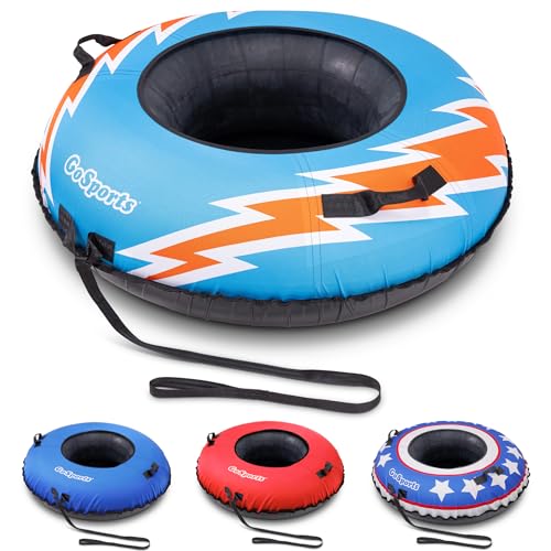 GoSports 44 in Heavy-Duty Winter Snow Tube with Premium Canvas Cover - Commercial Grade Sled - Choose Your Style