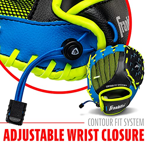 Franklin Sports Kids Baseball Glove - NeoGrip Boys + Girls Youth Tball Glove - Toddler + Youth Teeball, Baseball + Softball Mitt - Right Hand Throw - 9.5" ,Blue