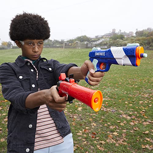 NERF Fortnite Dual Pack Includes 2 Blasters (Flint-Knock & LP) and 6 Elite Foam Darts