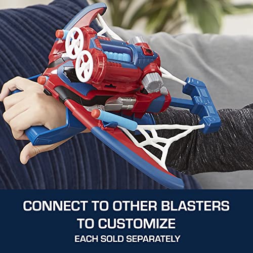 Marvel Spider-Man Web Shots Spiderbolt NERF Powered Blaster Toy, Fires Darts, 3 Darts, Kids 5+ Years (Amazon Exclusive)