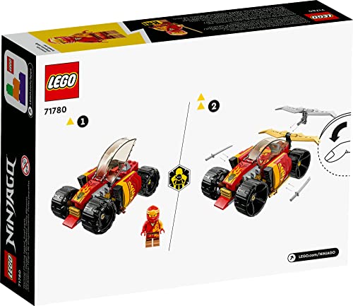 Lego NINJAGO Kai's Ninja Race Car EVO 71780, 20in1 Racing Car Building Toy Set, Kids Can Build a Off Road Vehicle and Racing Car, Ninja Mini Figure with Toy Swords, Gift Idea for Boys, Girls Age 6+