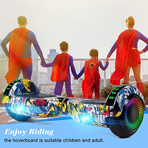 FLYING-ANT Hoverboards UL Certified 6.5 Smart Scooter Two-Wheel self Balancing Electric Scooter Light Free Bag and Charger Included