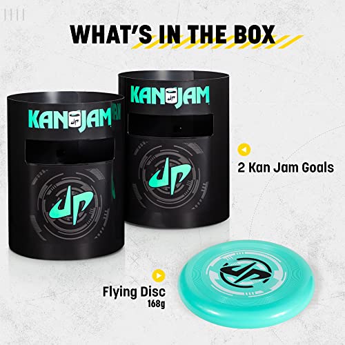 Kan Jam Original Disc Toss Game with 2 Disc Golf Basket Retrievers and 1 Disc Golf Disc - Outdoor Frisbee Golf, Frisbee Slam Game in USA, EPSN and Dude Perfect Designs